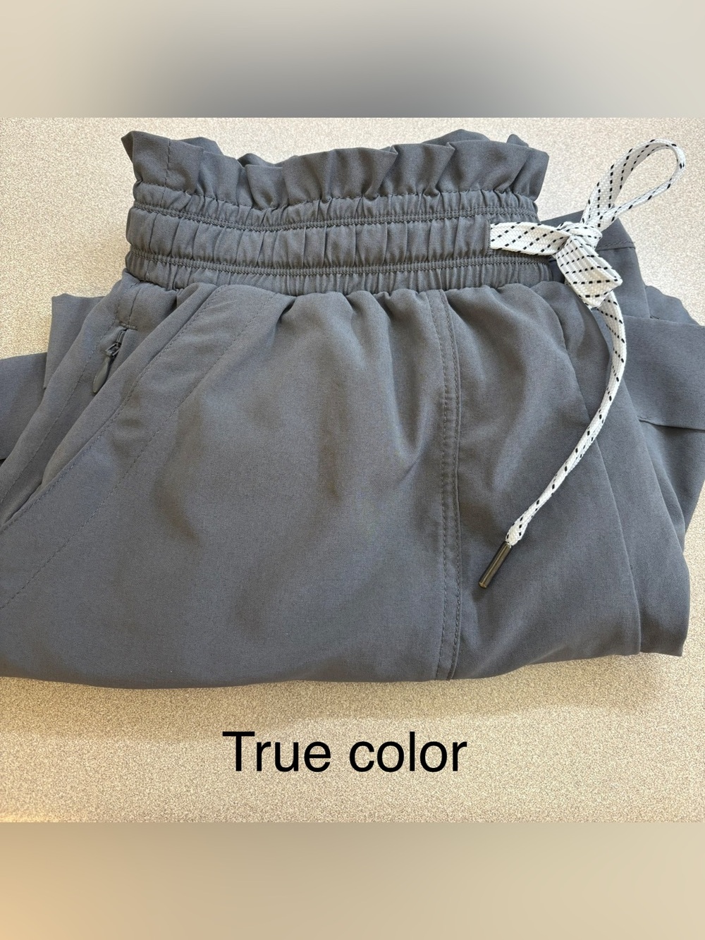 EUC Zella High Rise Camp Shorts, Women XS, Gray, Elastic Drawstring Rolled Cuffs - Picture 12 of 12
